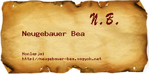 Neugebauer Bea névjegykártya